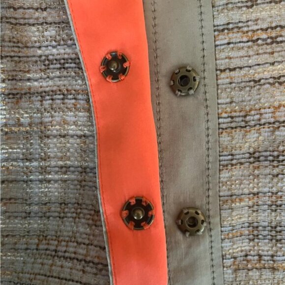 Elie Tahari Button Up Orange Lined Blazer Suit Jacket - Picture 8 of 8